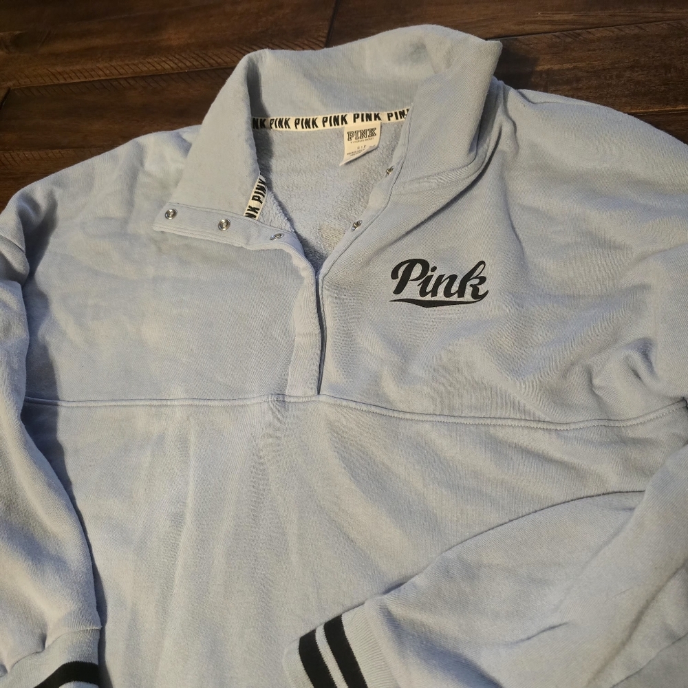 Victoria's Secret Pink Light Blue Pullover - Picture 7 of 8
